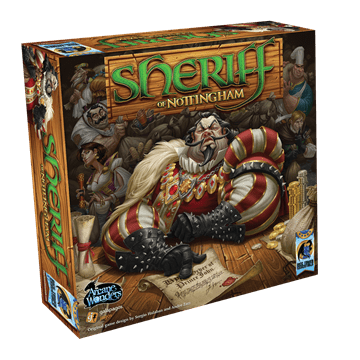 Sheriff of Nottingham game packaging featuring the Sherif