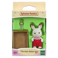 sylvanian families chocolate rabbit baby set