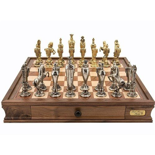 Chess Set Renaissance on 20 inch Walnut Finish Chess Board by Dal Rossi ...