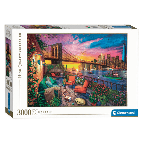 Manhattan Balcony Sunset 3000 Piece Puzzle by Clementoni